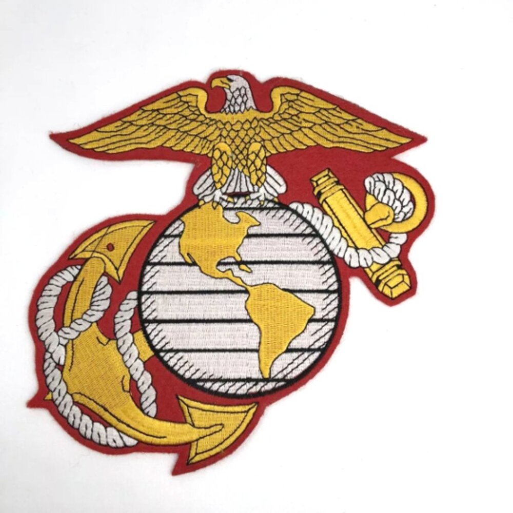 Hot Leathers Unisex Marine Corps Emblem, 9"x9" Embroidered Patch